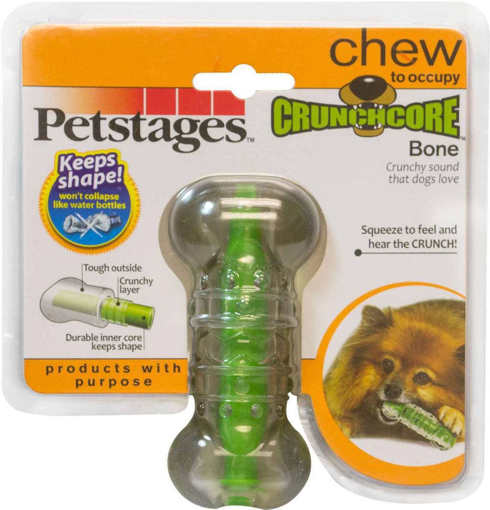 Petstages игрушка для собак «Хрустящая косточка» резиновая 10 см малая
