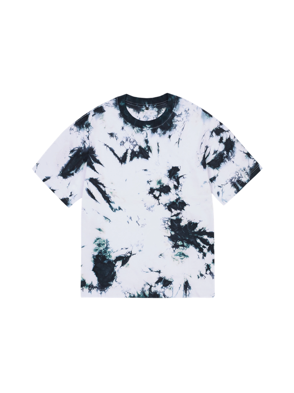 Крашеная футболка оверсайз тай-дай (фирн) 230 г