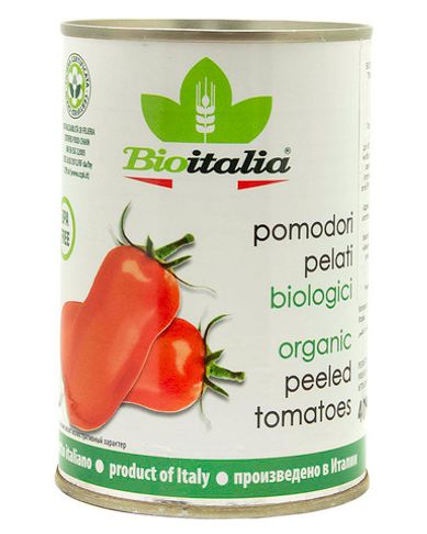 Томаты Bioitalia Очищенные в Томатном Соке 400 г