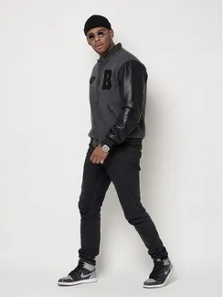 Бомбер мужской, цвет серый, размер 48