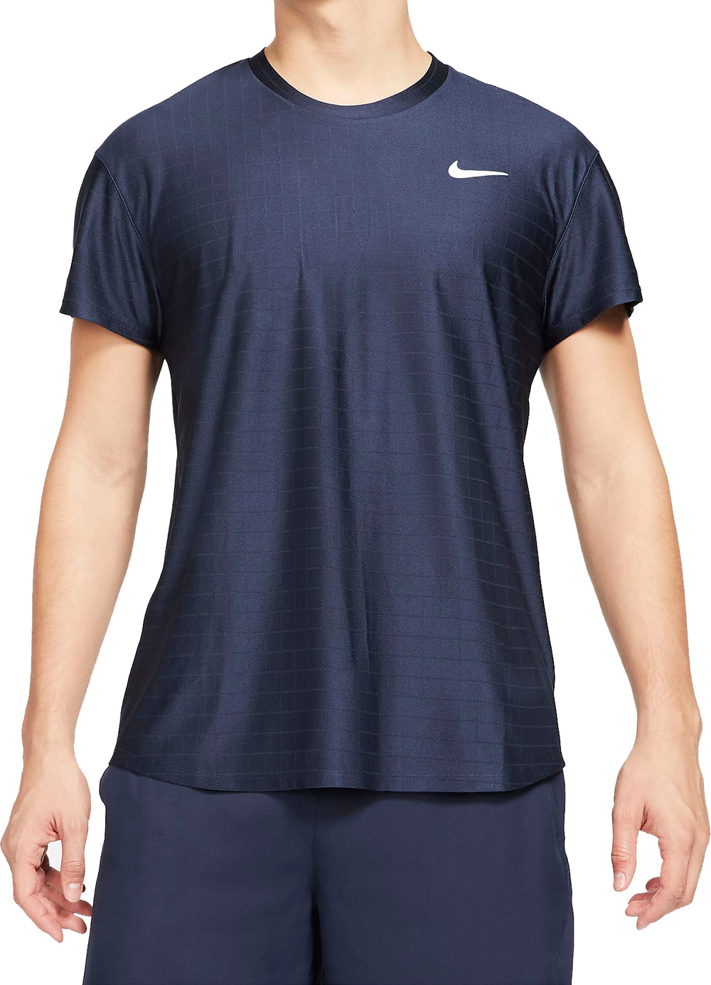 Мужская теннисная футболка Nike Court Breathe Advantage Top - obsidian/odsidian/white