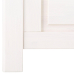 Двуспальная кровать 140х200 см Минск белая, из массива сосны в классическом стиле, с изголовьем, на ножках