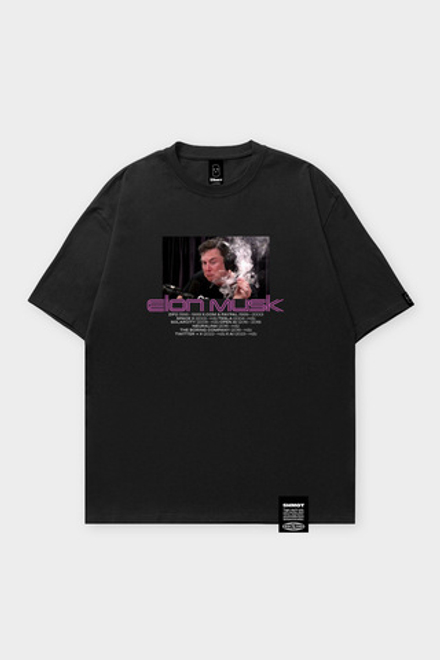 Футболка SHMOT "ELON MUSK" MONO Черный