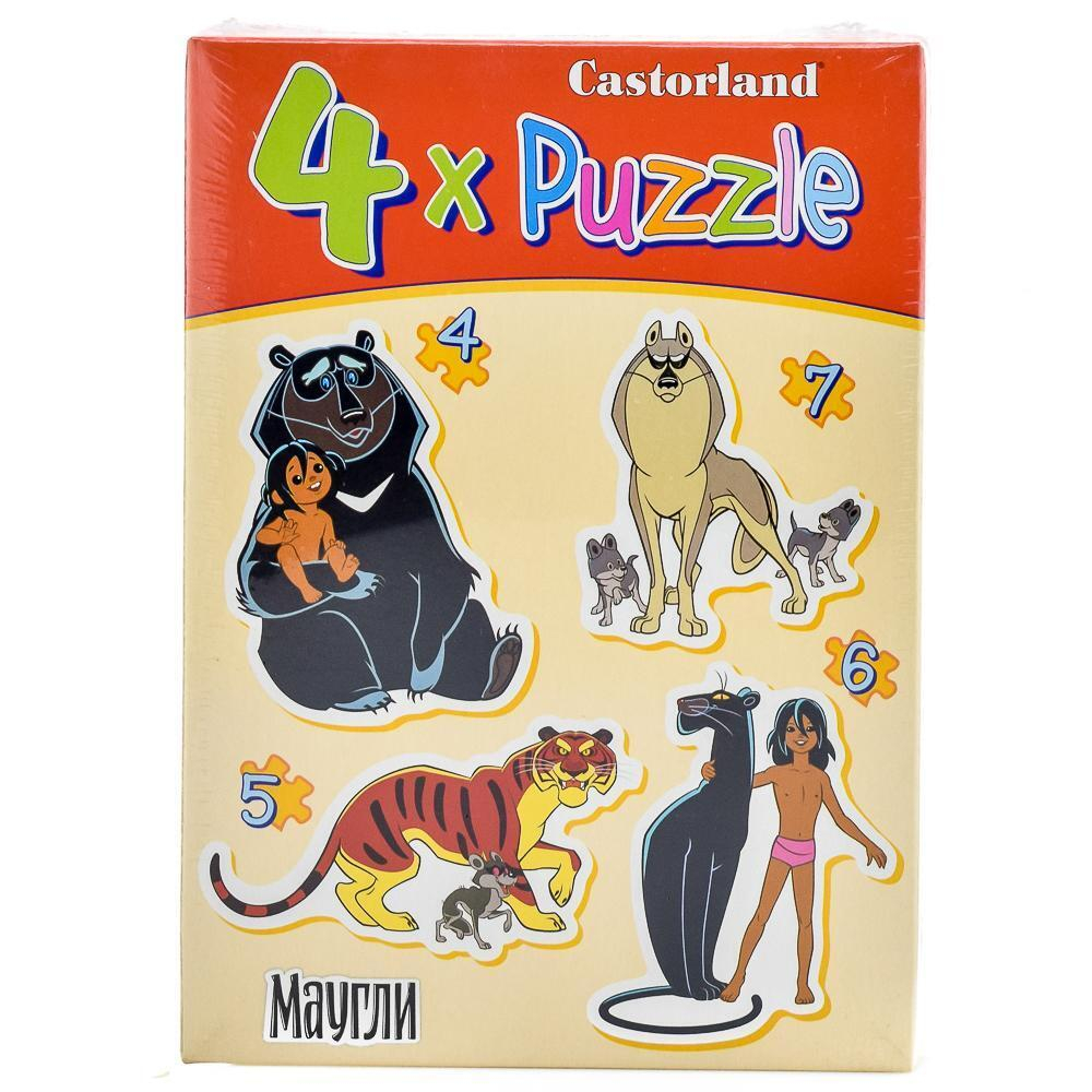 Пазл 4в1 4,5,6,7эл. Маугли