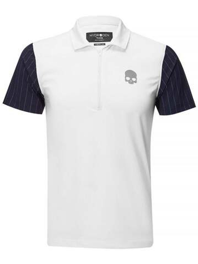 Теннисное поло Hydrogen Tech Zipped Polo - White