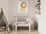 Кроватка детская Incanto Nova Lux c наклоном дна цвет серый/белый