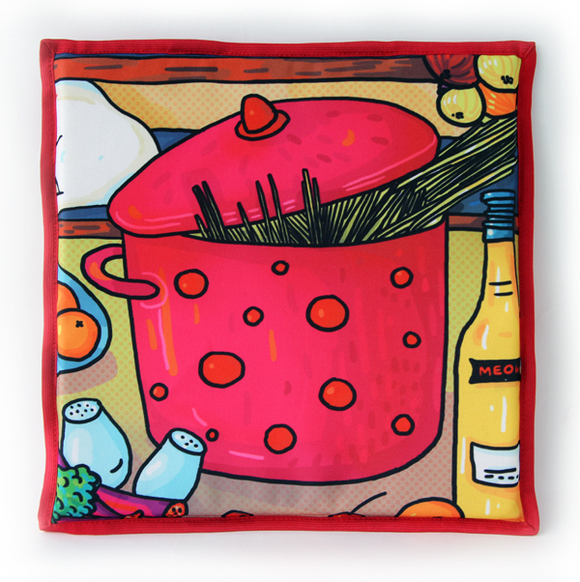 Подушка на табурет "Чтобы стол ломился!"