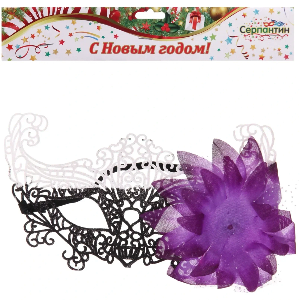 Маска карнавальная «Пуансеттия», микс