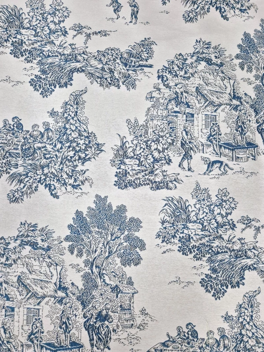 Гобеленовая ткань Туаль пастораль Синий ширина 280 см