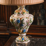 Настольная лампа с расписным керамическим основанием