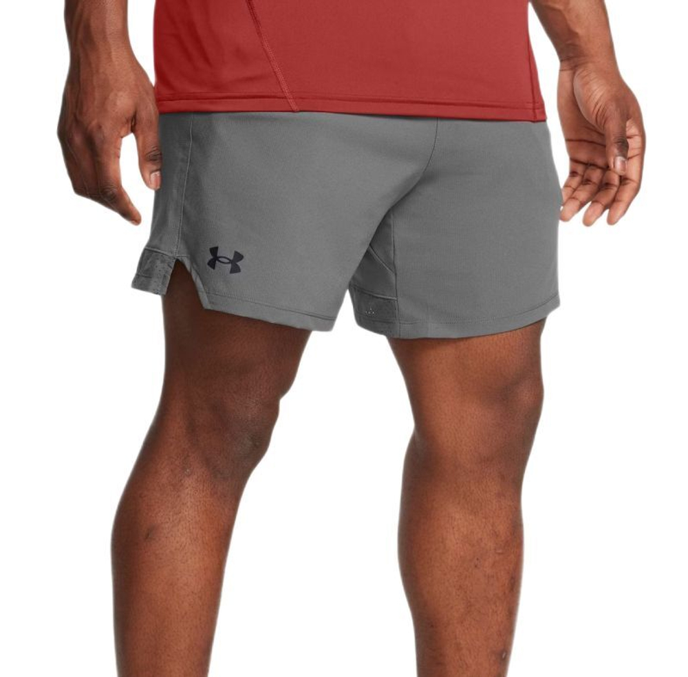 Мужские теннисные шорты Under Armour Men's UA Vanish Woven 6" - Castlerock/черный