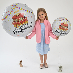 К 18" РУС ДР Торт Праздничный