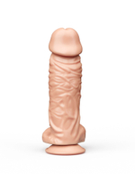 Телесный поясной фаллоимитатор - 22 см. (Цвет: телесный)