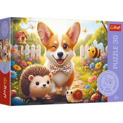 Pazl \ Puzzle \ Пазлы Puzzles - "30" - Day with Corgi / Trefl
