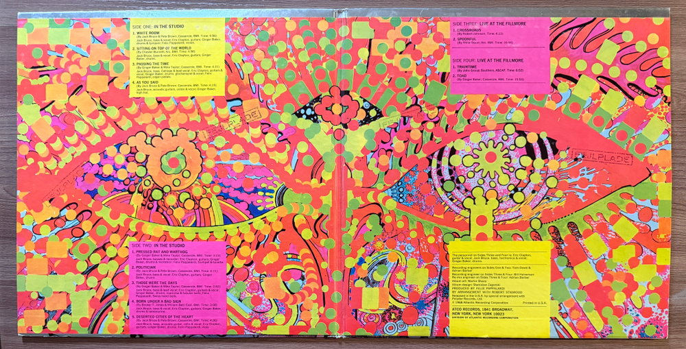 Cream ‎– Wheels Of Fire 2LP (США 1968г.) Т