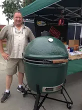Керамический гриль Big Green Egg 2XL (самый большой) на модульной подставке, 73 см