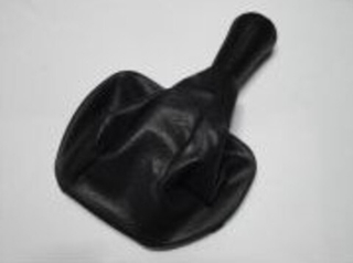 Ручка КПП с кожаным чехлом 2110 с рамкой  черная 10988