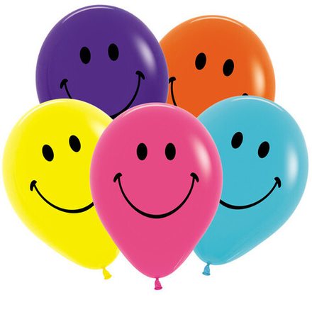 S 12" Пастель ассорти смайлов