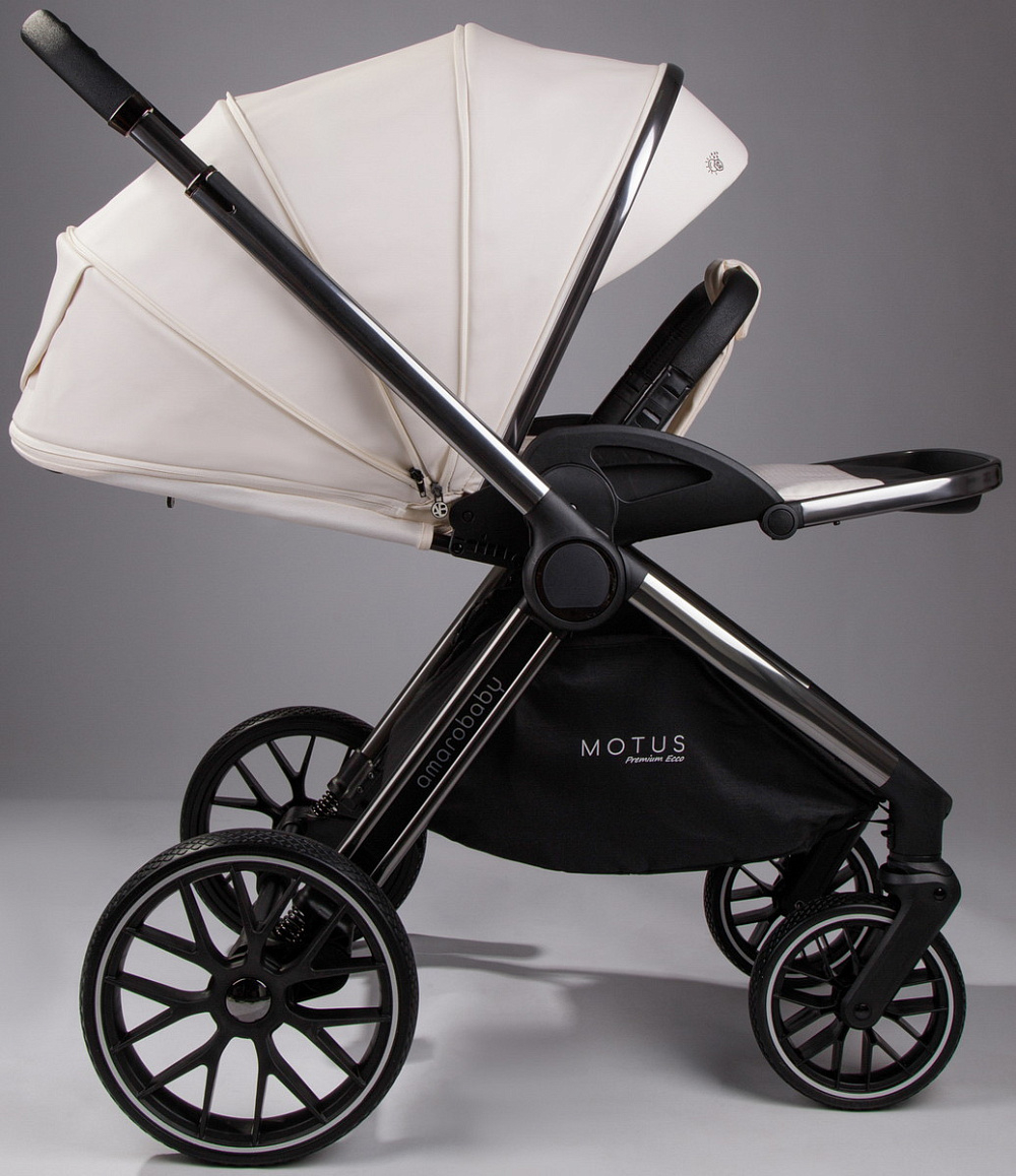 Детская коляска AmaroBaby Motus Premium Ecco 3 в 1 молочный