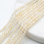 Фианит (кубический цирконий), цвет светло-желтый, размер 3 мм, цена за нить 38 см