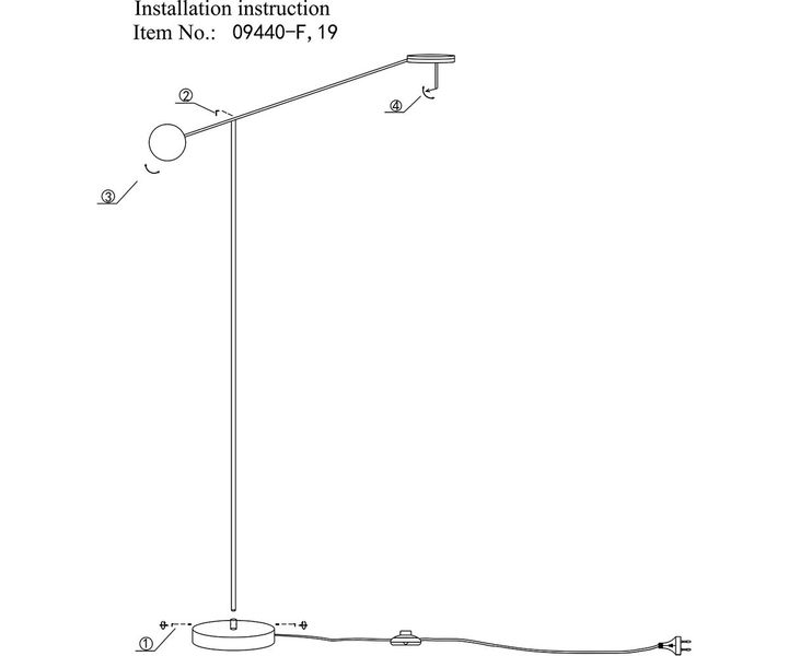 Торшер Kink Light Некси 09440-F,19(3000K)