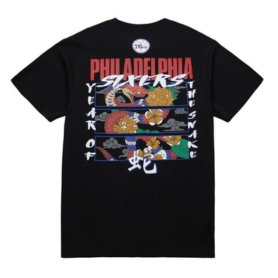 Баскетбольная футболка Mitchell&Ness NBA Asian Heritage Snake Philadelphia 76ers T-shirt Black