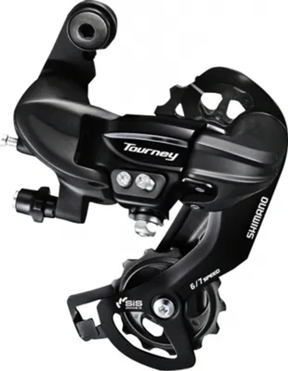 Переключатель задний Shimano Tourney RD-TY300 на 6/7/8 скоростей, с креплением на петух.