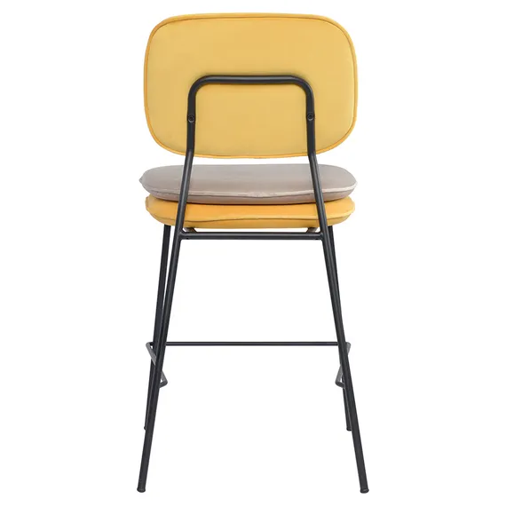 Стул полубарный pea, велюр, желтый/бежевый