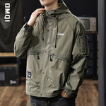 Весенняя и осенняя американская куртка с капюшоном для мужчин свободного размера