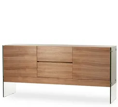 Комод Somerset 180х85 см, шпон ореха, стеклянные ножки