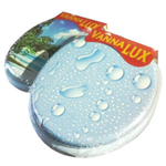 Мягкое сиденье д/унитаза с рисунком голубое