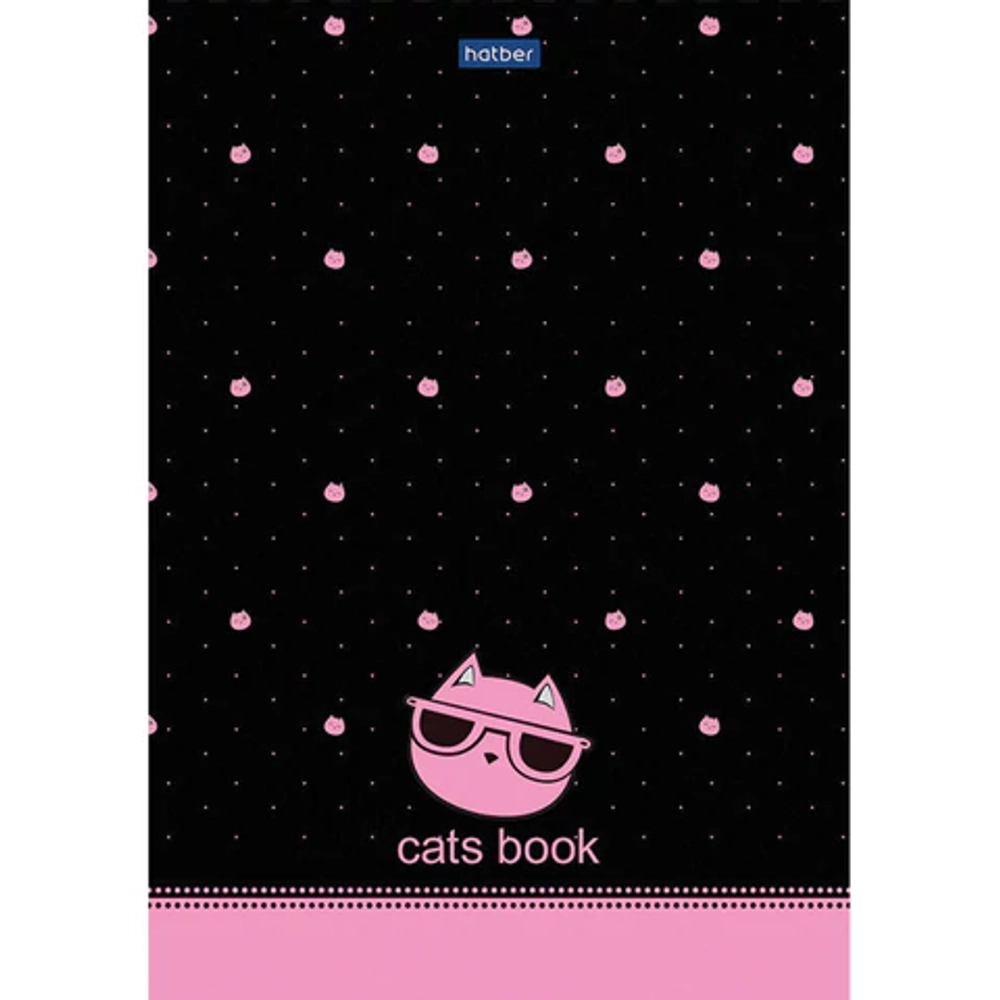 Блокнот А5 (146х205 мм) 50 л., склейка, ламинированная бумага, в точку, H Premium, CATs