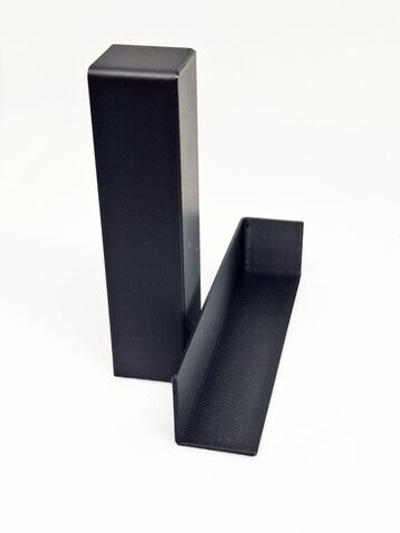 Заглушки торцевые для плинтуса 70x14 мм (Черный, правая и левая)