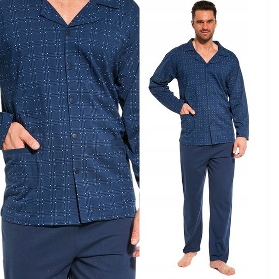 Пижама мужская на пуговицах с длинным рукавом и брюками Cornette 114/59