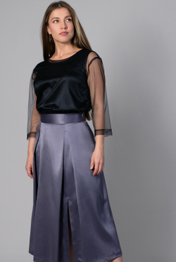 Блузка женская 4319зп, черный #60Ч094319зп