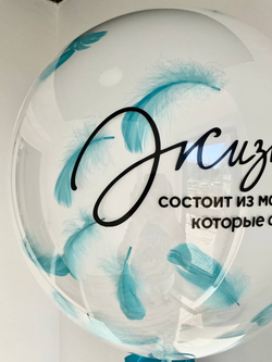 Воздушный шар с перьями №1302