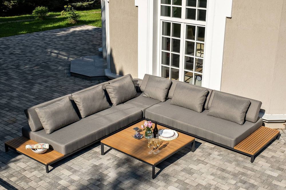 "Амальфи" трансформирующаяся лаунж-зона из алюминия, цвет графит