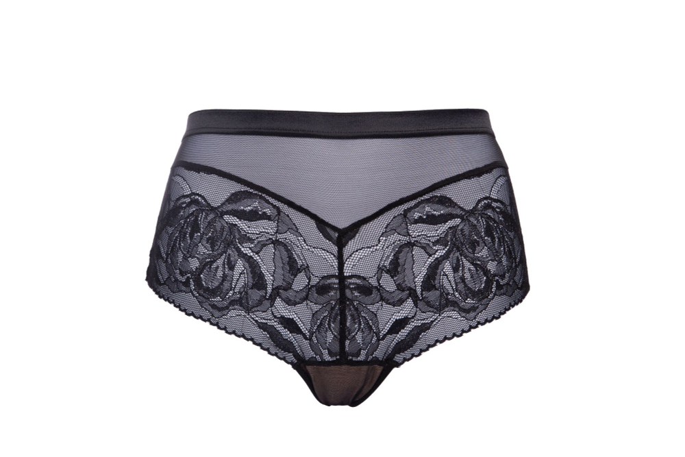 Трусики-стринги с завышенной линией талии Frozen Black (Размер: 44) (Цвет: черный)