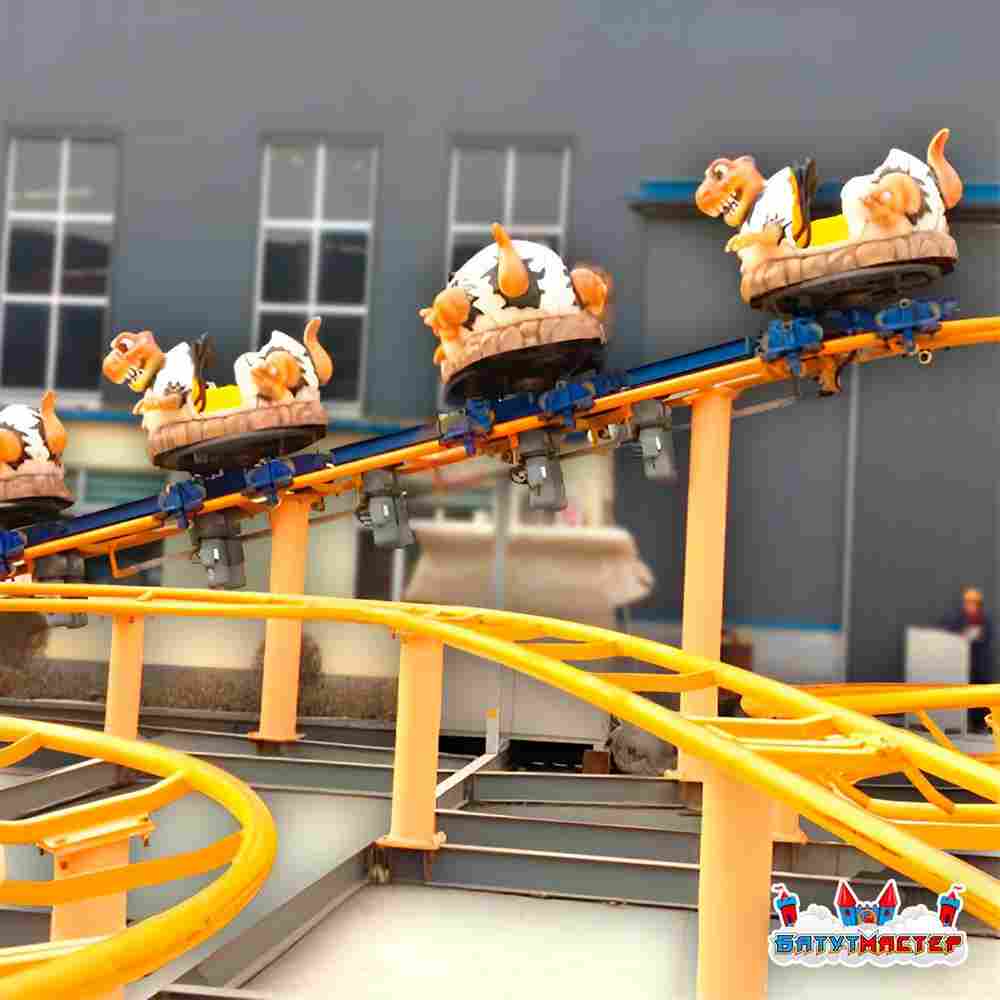 Большая катальная горка «Полет Дино», 6 кабин 12 мест, 22×18×3,5 м