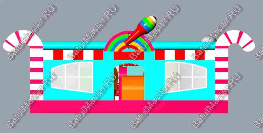 Коммерческий надувной батут "Мороженое" 8*6*4 м