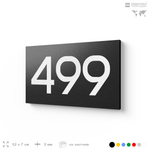 Номер на дверь 499, табличка на дверь для офиса, квартиры, кабинета, аудитории, склада, черная 120х70 мм, Айдентика Технолоджи