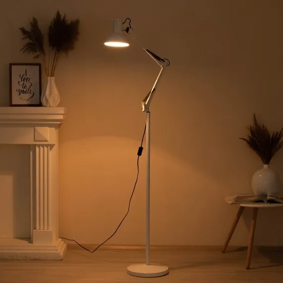 Торшер напольный 930 &quot;Валли, белый&quot; 220V E27 40W 165х28х28 см