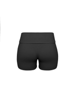 black fold over shorts