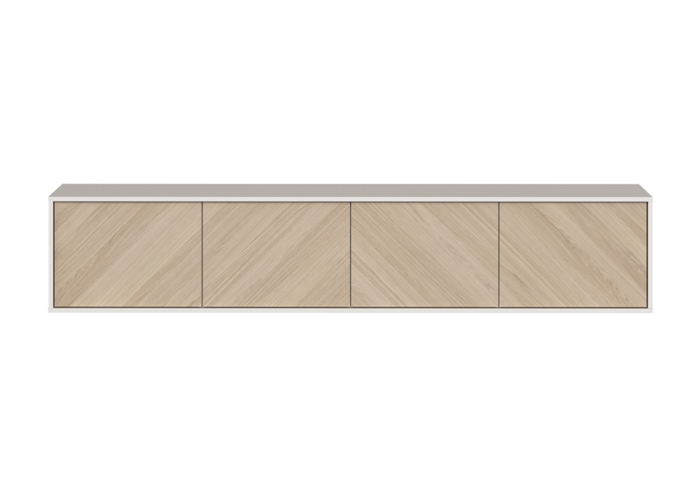 Тумба Fjord 4 двери подвесная (белая)