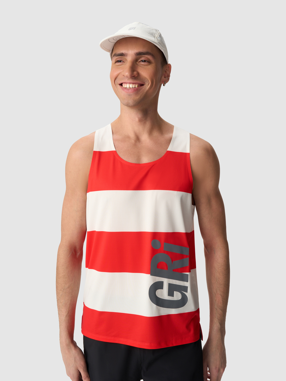 Майка мужская GRI Маяк бело-красная