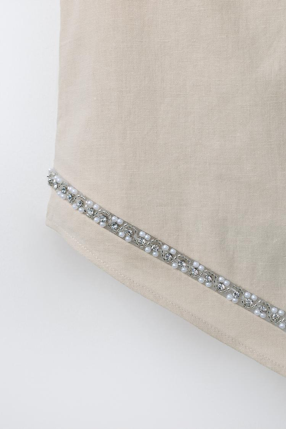 ZARA ТОП АСИММЕТРИЧНОГО КРОЯ, БЕЖЕВЫЙ