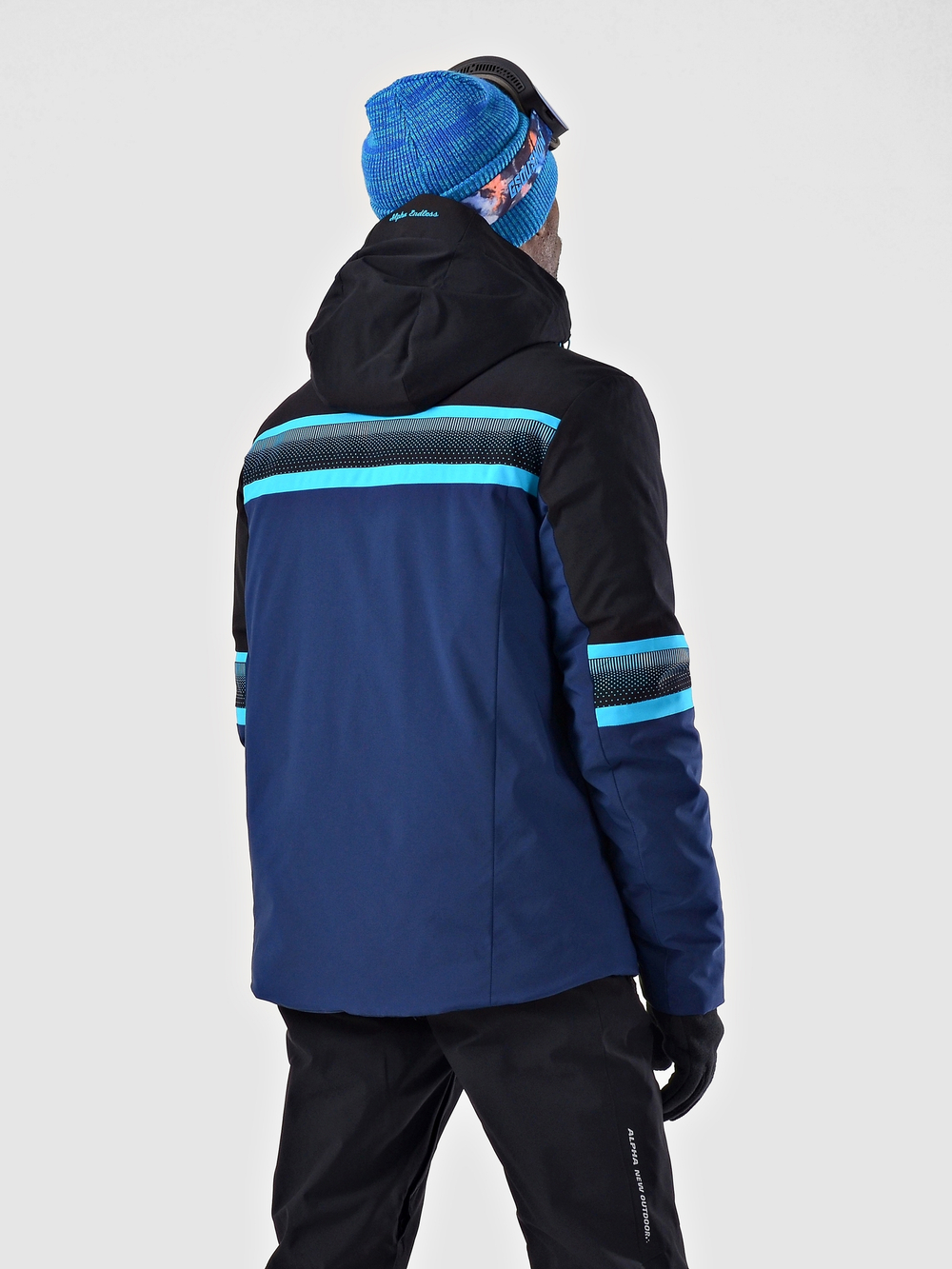 Мужская зимняя горнолыжная / сноубордическая куртка 224/117_2 Темно-синий
