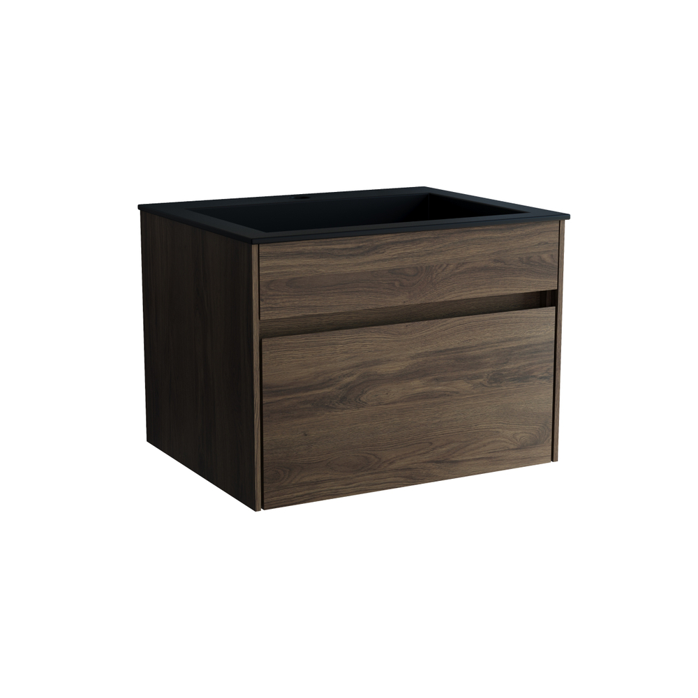 База под раковину Chiara 600 подвесная, 1 выкатной ящик soft-close, C.Oak