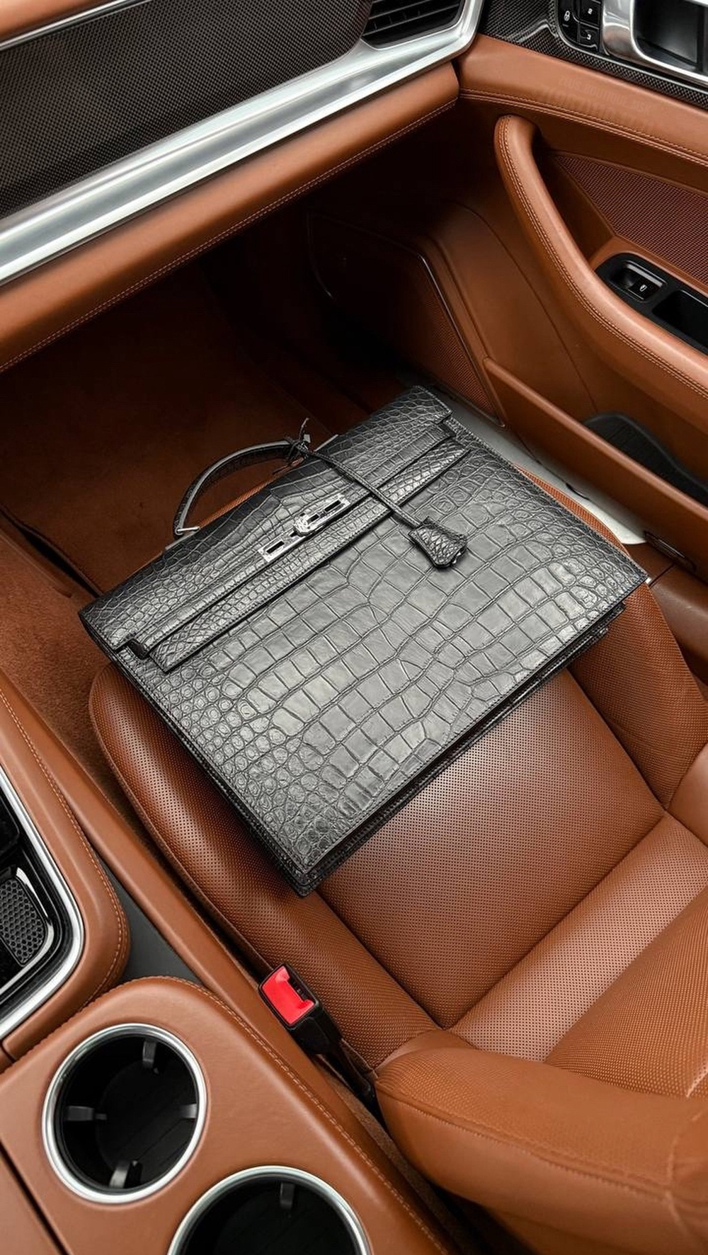 Портфель Hermes из кожи крокодила
