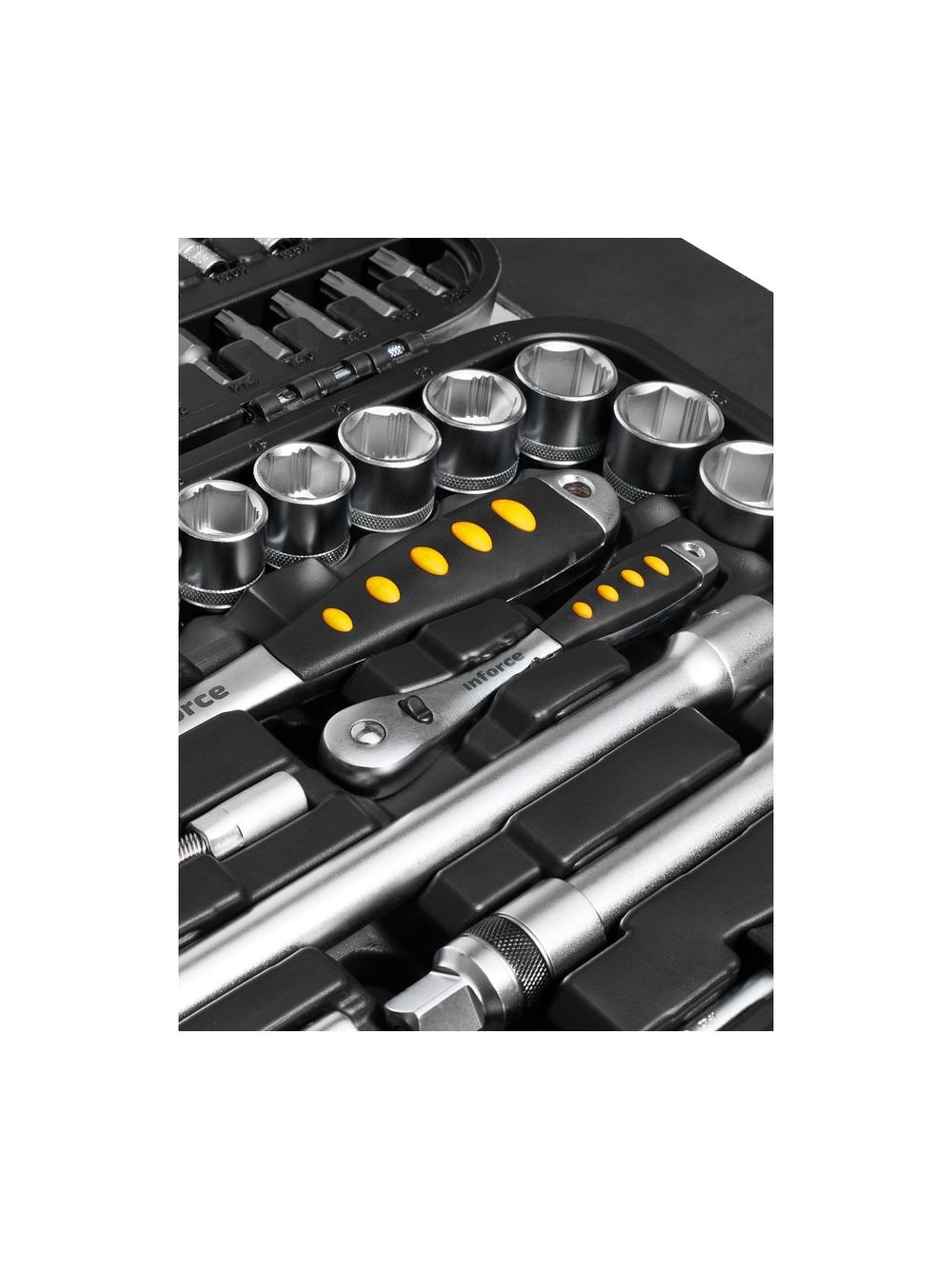 Набор инструментов 94 предмета 1/2, 1/4 Inforce, Сталь Cr-V, Профессиональный, 06-07-10